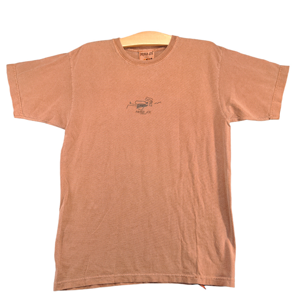 Pirana Joe Cancun Mexico Men's T-Shirt Tan Small Short Sleeve Crew Neck